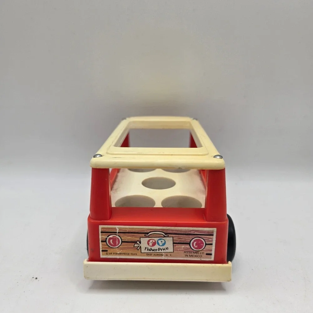 Fisher-Price‎ Mini-Van Kids Red Vintage 1969 Little People Toy Vehicle
